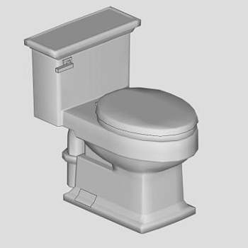 卫浴白色马桶SU模型下载_sketchup草图大师SKP模型