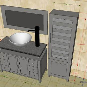 卫生间浴室柜SU模型下载_sketchup草图大师SKP模型