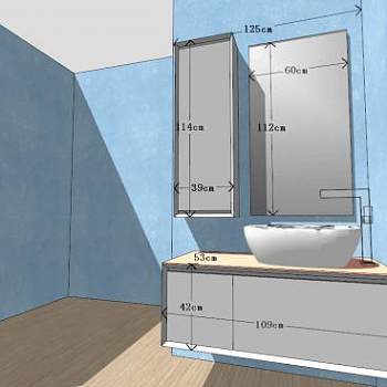 热内卢浴室柜架SU模型下载_sketchup草图大师SKP模型