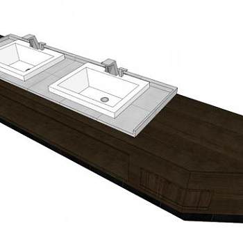 定制浴室柜台SU模型下载_sketchup草图大师SKP模型