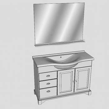 浴室卫生间卫浴柜SU模型下载_sketchup草图大师SKP模型