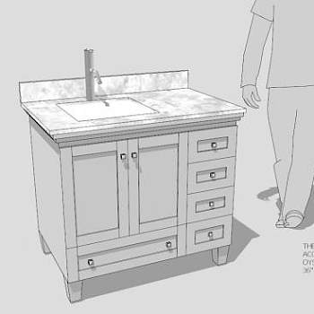 现代卫浴柜架浴室柜SU模型下载_sketchup草图大师SKP模型