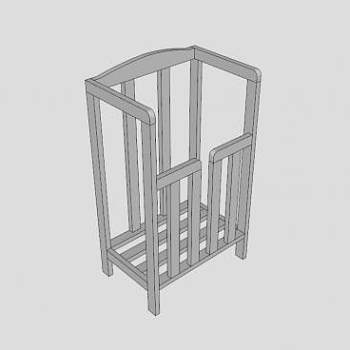 现代白色毛巾架SU模型下载_sketchup草图大师SKP模型