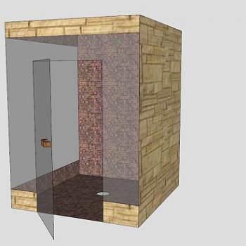 玻璃淋浴桑拿房SU模型下载_sketchup草图大师SKP模型