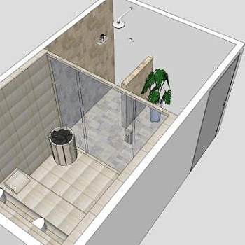 家庭桑拿淋浴SU模型下载_sketchup草图大师SKP模型