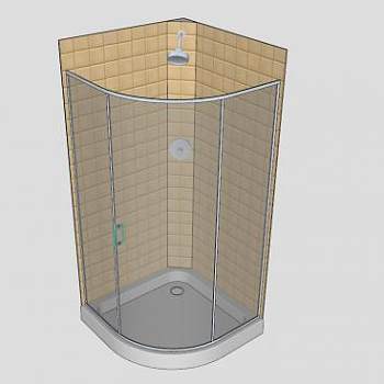 浴室淋浴间澡房SU模型下载_sketchup草图大师SKP模型