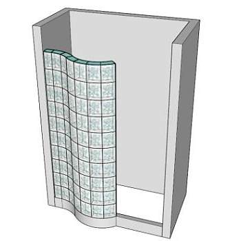 玻璃块淋浴套SU模型下载_sketchup草图大师SKP模型