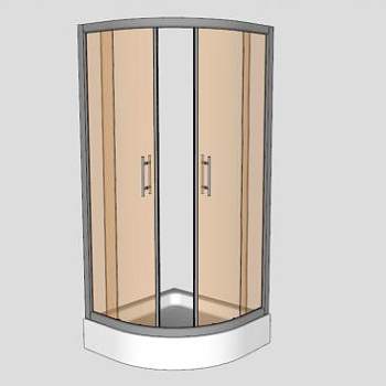 角落沐浴淋浴间SU模型下载_sketchup草图大师SKP模型