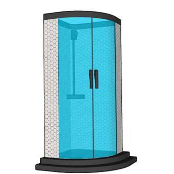 角落玻璃沐浴桑拿SU模型下载_sketchup草图大师SKP模型