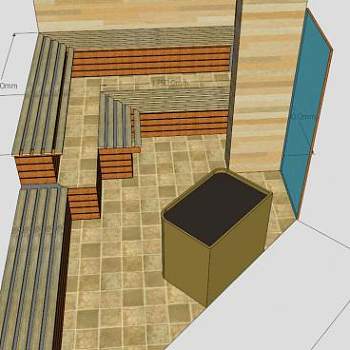 休闲房桑拿SU模型下载_sketchup草图大师SKP模型