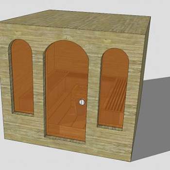 正方沐浴桑拿SU模型下载_sketchup草图大师SKP模型
