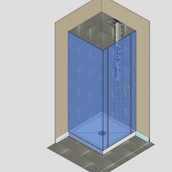 卫生间瓷砖淋浴SU模型下载_sketchup草图大师SKP模型