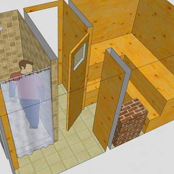 卫生间浴室桑拿房SU模型下载_sketchup草图大师SKP模型