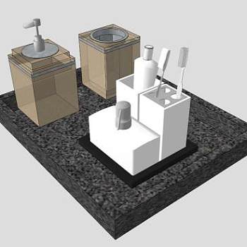 浴室卫浴配件SU模型下载_sketchup草图大师SKP模型