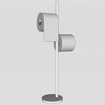 浴室配件纸巾架SU模型下载_sketchup草图大师SKP模型