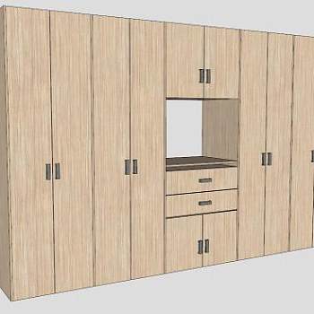 现代家居衣柜SU模型下载_sketchup草图大师SKP模型