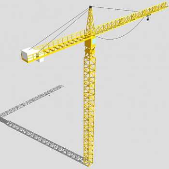 塔式起重机和吊车的SU模型_su模型下载 草图大师模型_SKP模型