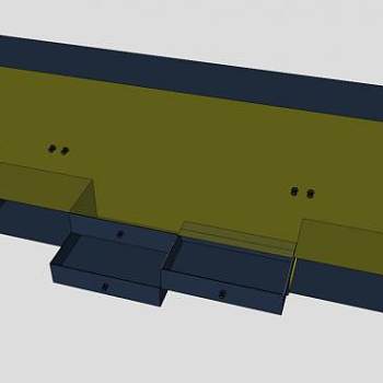 简约黄色开放式衣柜SU模型下载_sketchup草图大师SKP模型