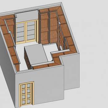 实木衣柜SU模型下载_sketchup草图大师SKP模型