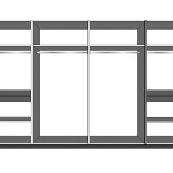 迈克敞开衣橱SU模型下载_sketchup草图大师SKP模型