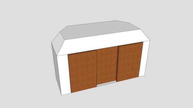 实木滚动式衣柜壁橱SU模型下载_sketchup草图大师SKP模型