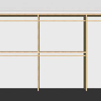 现代嵌入型衣柜SU模型下载_sketchup草图大师SKP模型