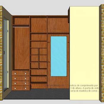 实木转角壁柜SU模型下载_sketchup草图大师SKP模型