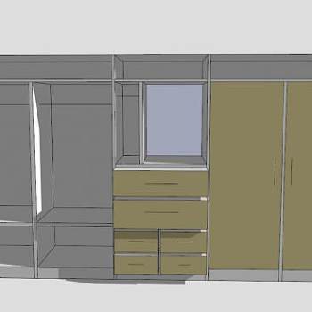 朱迪思衣柜SU模型下载_sketchup草图大师SKP模型