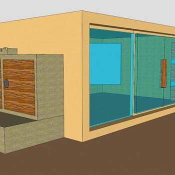 现代衣橱玻璃衣柜SU模型下载_sketchup草图大师SKP模型