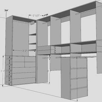 韦尔奇衣橱SU模型下载_sketchup草图大师SKP模型