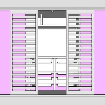 现代宜家衣柜SU模型下载_sketchup草图大师SKP模型