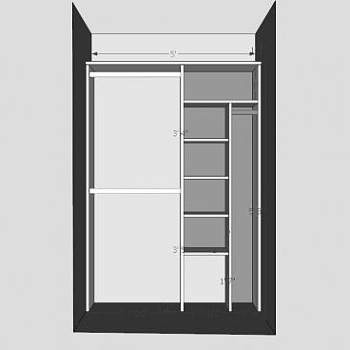 现代嵌入式壁橱SU模型下载_sketchup草图大师SKP模型