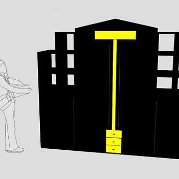 现代白色双开门架子衣柜SU模型下载_sketchup草图大师SKP模型