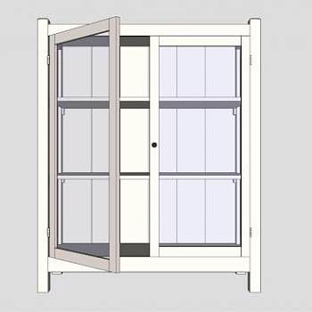 双开门使命家具衣柜SU模型下载_sketchup草图大师SKP模型