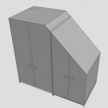 现代迷迭香衣柜SU模型下载_sketchup草图大师SKP模型