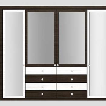 塞维利亚板式衣柜SU模型下载_sketchup草图大师SKP模型