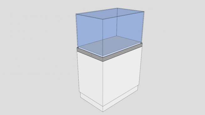 现代玻璃橱窗SU模型下载_sketchup草图大师SKP模型