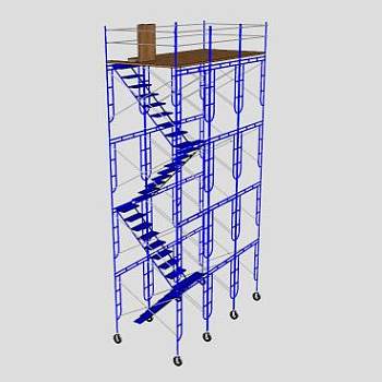 钢管脚手架SU模型打包_su模型下载 草图大师模型_SKP模型