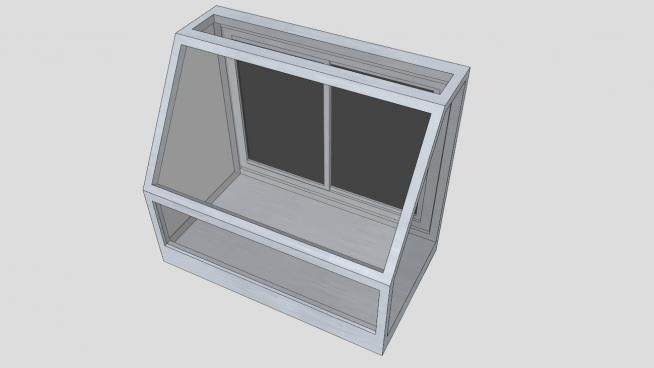 现代玻璃透明橱窗SU模型下载_sketchup草图大师SKP模型