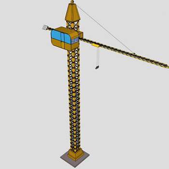 工地起重机的SU模型_su模型下载 草图大师模型_SKP模型