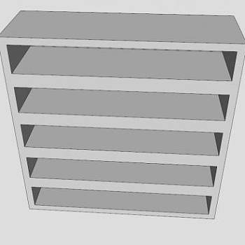 现代隔板书柜SU模型下载_sketchup草图大师SKP模型