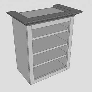 现代书柜及造型书架SU模型下载_sketchup草图大师SKP模型