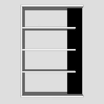 高光泽书柜SU模型下载_sketchup草图大师SKP模型