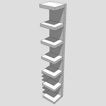 宜家白色壁柜SU模型下载_sketchup草图大师SKP模型