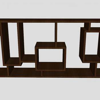 西方榆树书柜SU模型下载_sketchup草图大师SKP模型
