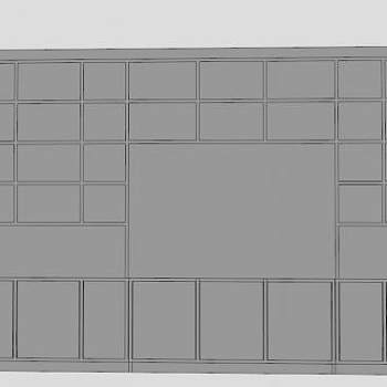 独立隔板式书柜SU模型下载_sketchup草图大师SKP模型