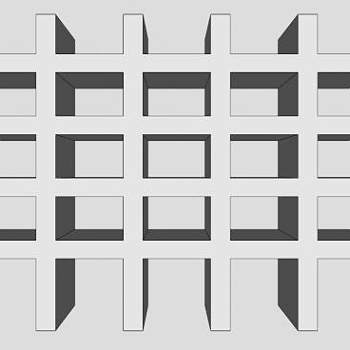 板式家具白色书架SU模型下载_sketchup草图大师SKP模型