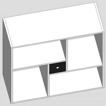 雷奥尔白色书架SU模型下载_sketchup草图大师SKP模型