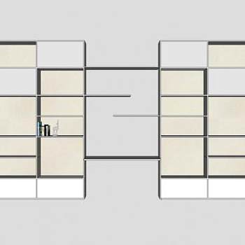 定制墙壁书架书柜SU模型下载_sketchup草图大师SKP模型
