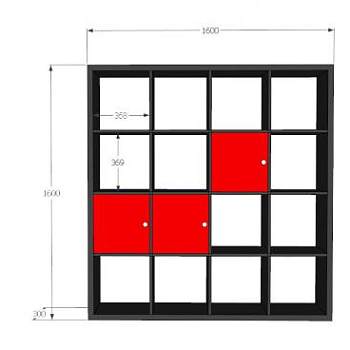 现代红黑书架SU模型下载_sketchup草图大师SKP模型